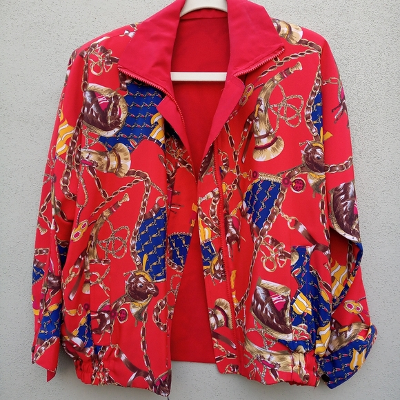 Vintage Red Horse Themed Jacket in Large - Picture 5 of 8